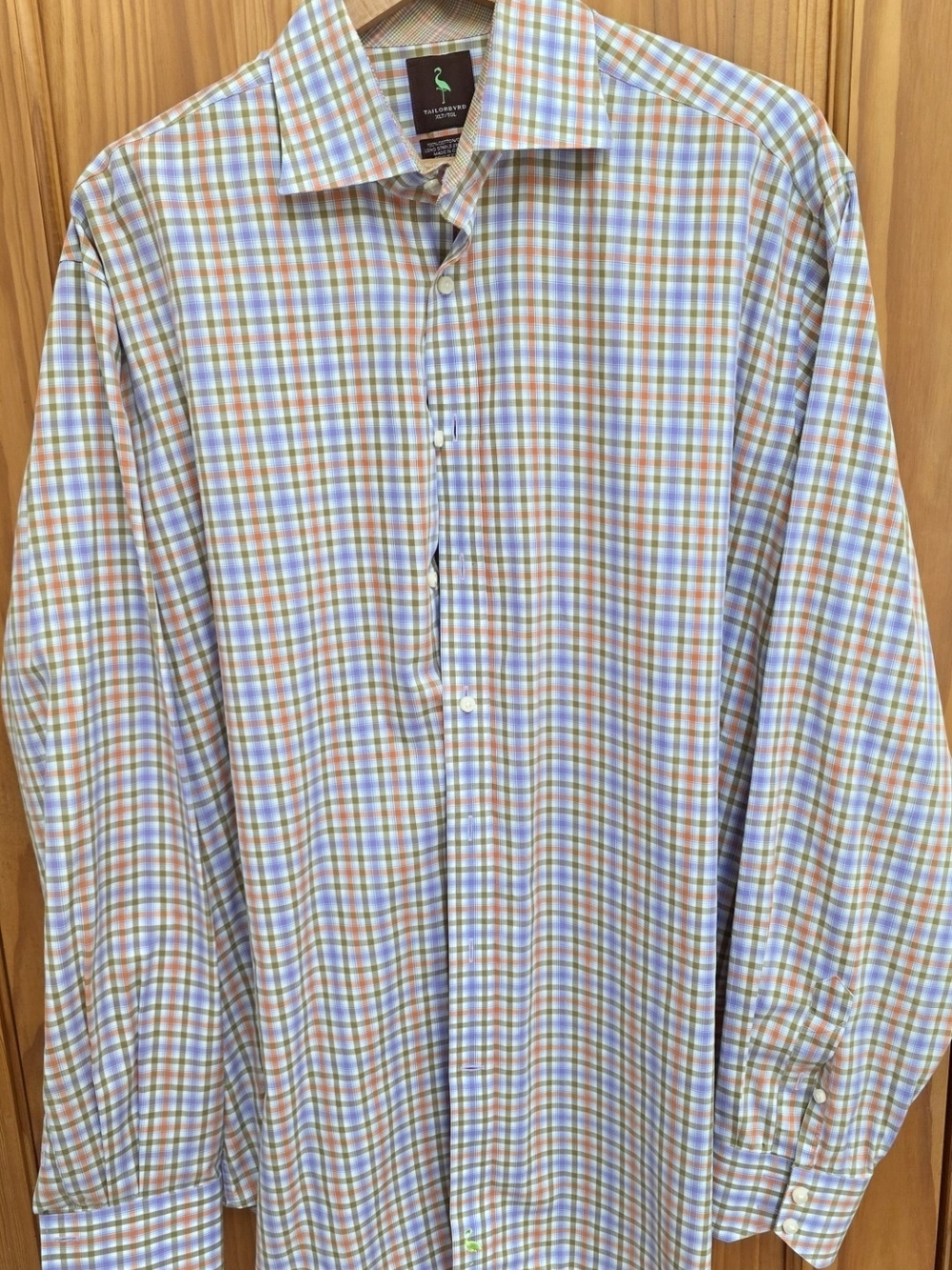 Tailorbyrd Men's Multi-Color Plaid Button-Down Shirt